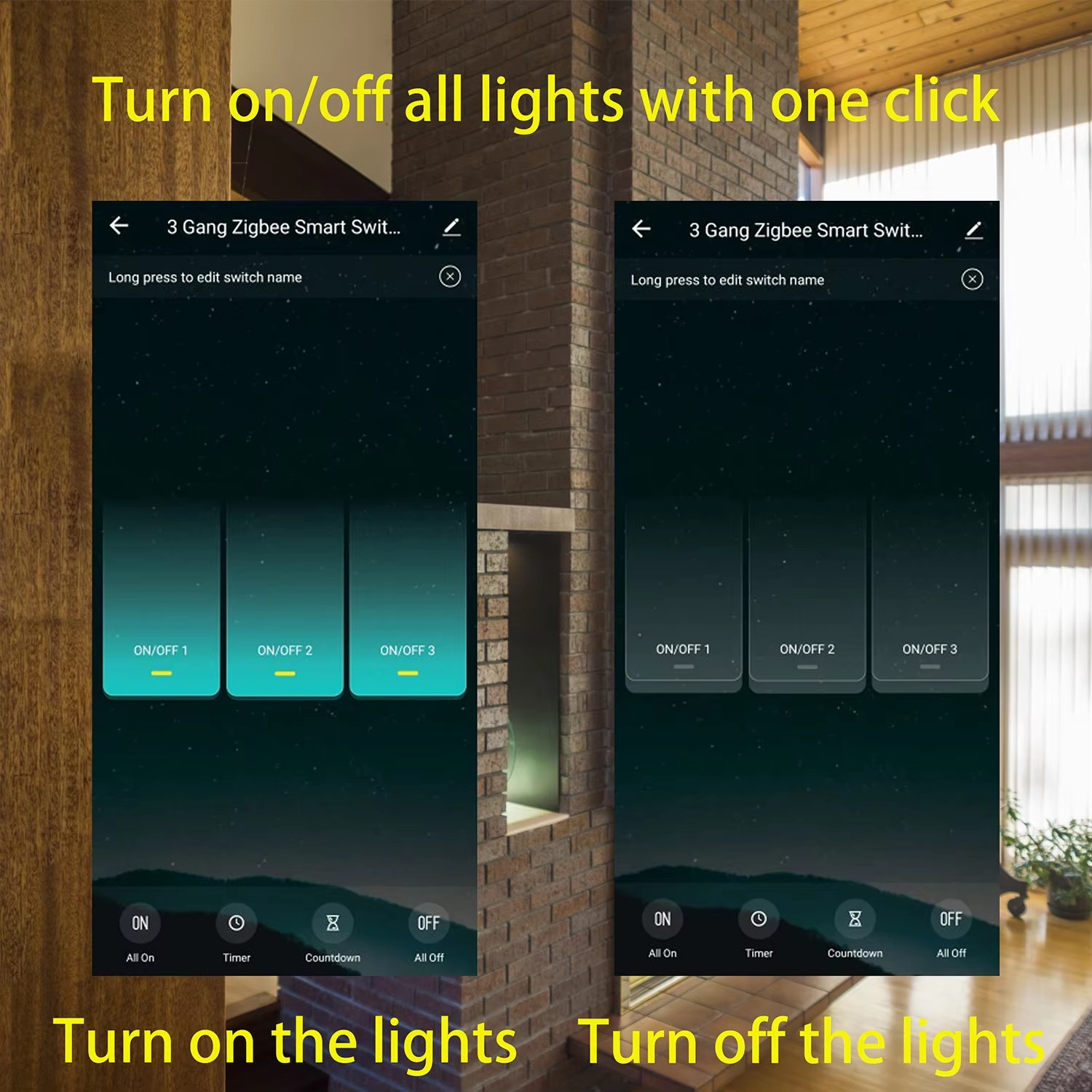 WiFi Smart EU Button Switch Panel 1-3 Gang (RSH-EU01-03)